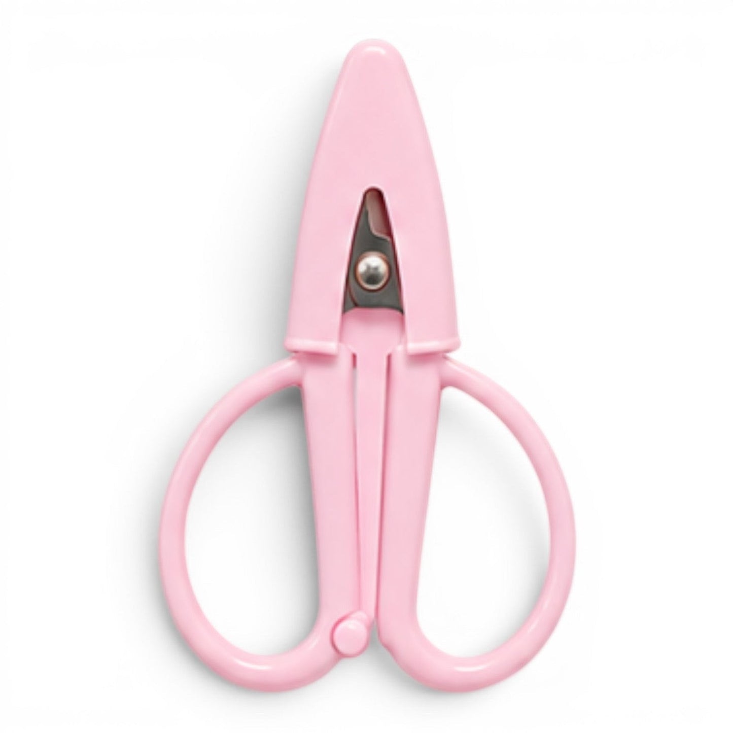 G&A Canvas Co Super Snip mini thread scissors in ballet pink with integrated protective silicone sleeve
