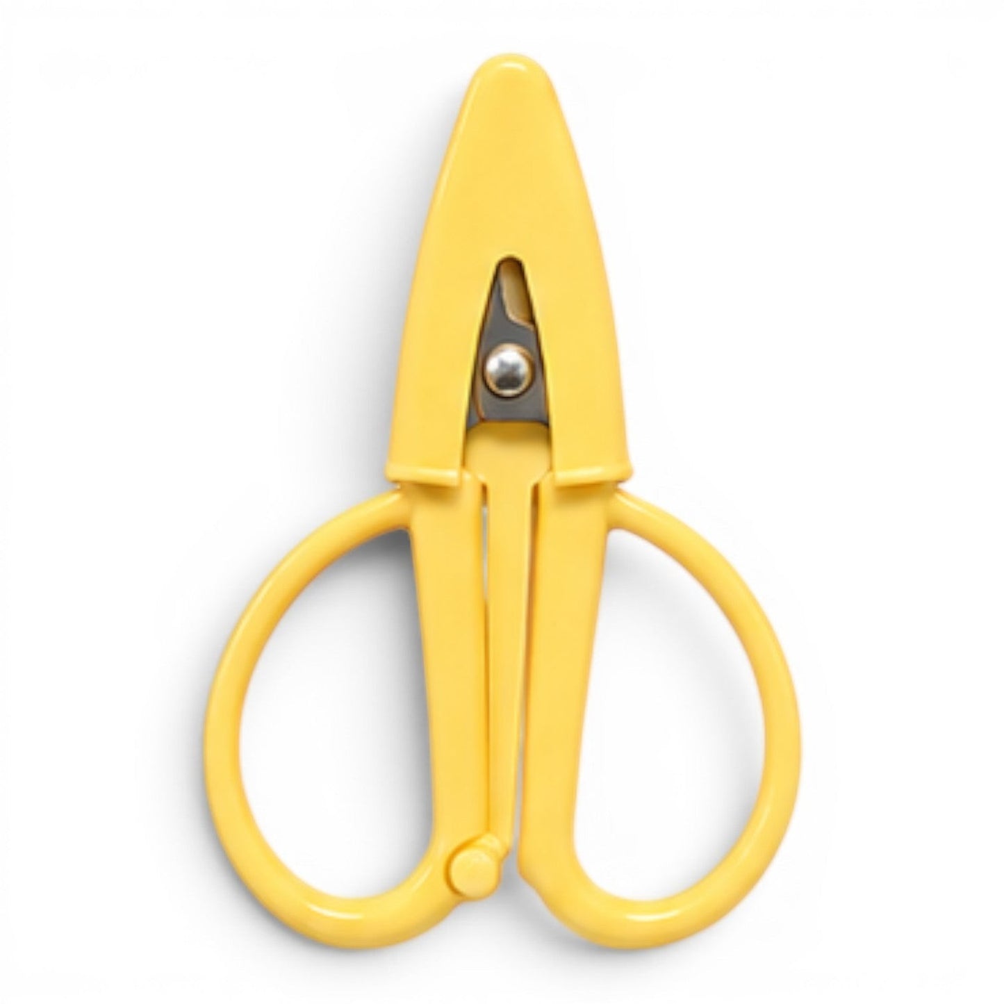 G&A Canvas Co yellow Super Snip mini thread scissors with stainless steel blades and protective silicone sleeve