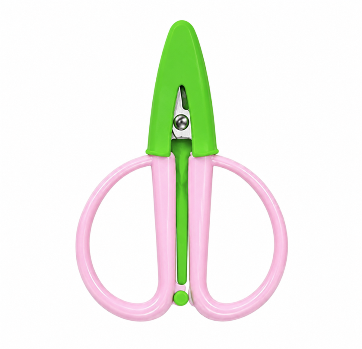 Palm Beach Pink & Green Super Snip Mini Thread Scissors with Silicone Sleeve