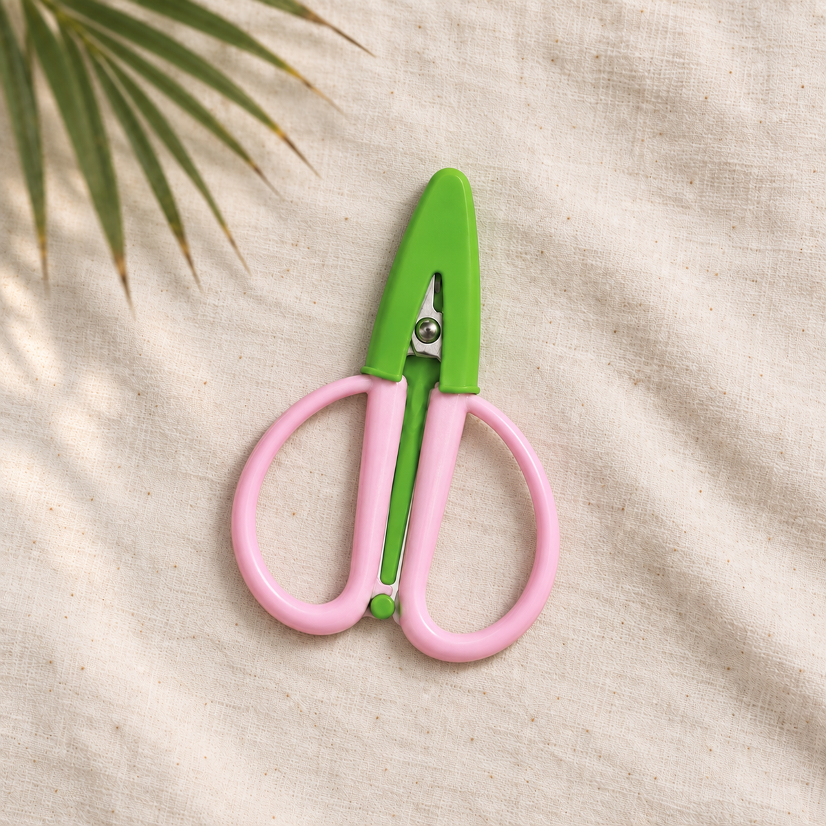 Palm Beach Pink & Green Super Snip Mini Thread Scissors with Silicone Sleeve