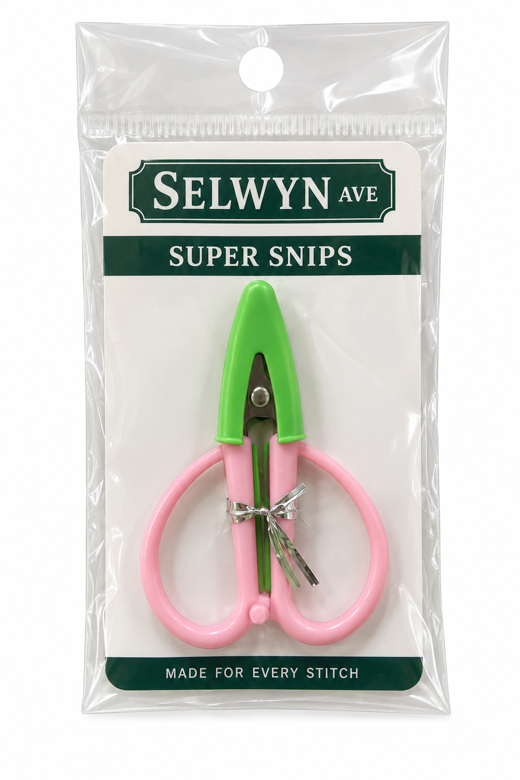 Palm Beach Pink & Green Super Snip Mini Thread Scissors with Silicone Sleeve