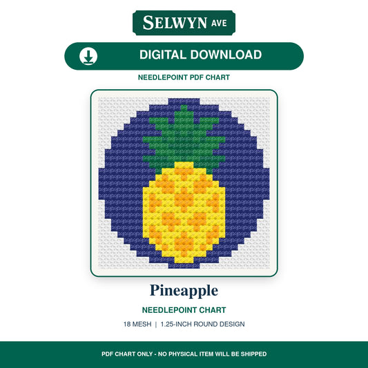 Pineapple Digital Needlepoint Chart