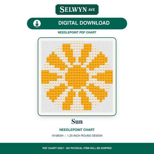 Sun Digital Needlepoint Chart