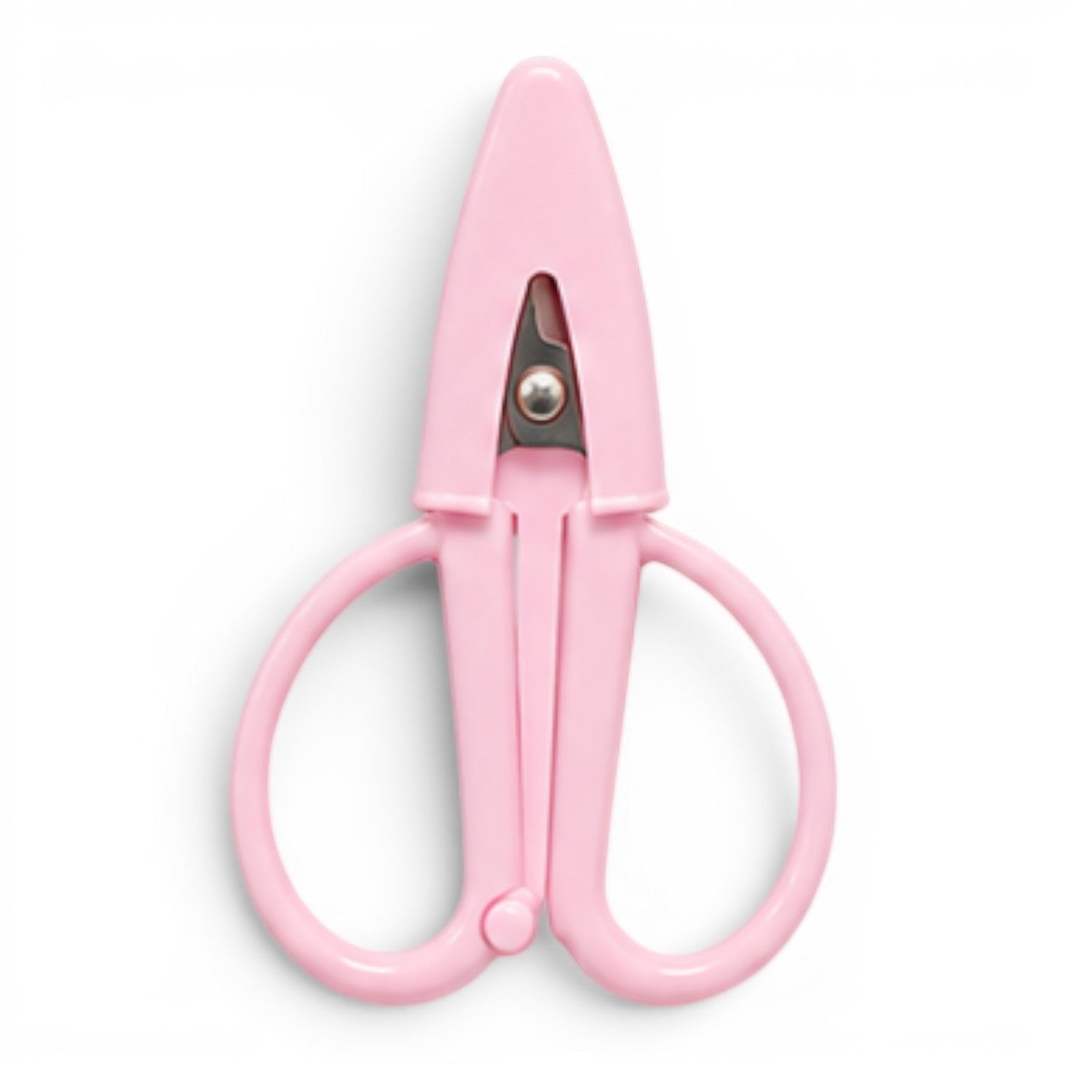 G&A Canvas Co Super Snip mini thread scissors in ballet pink with stainless steel blades and silicone sleeve