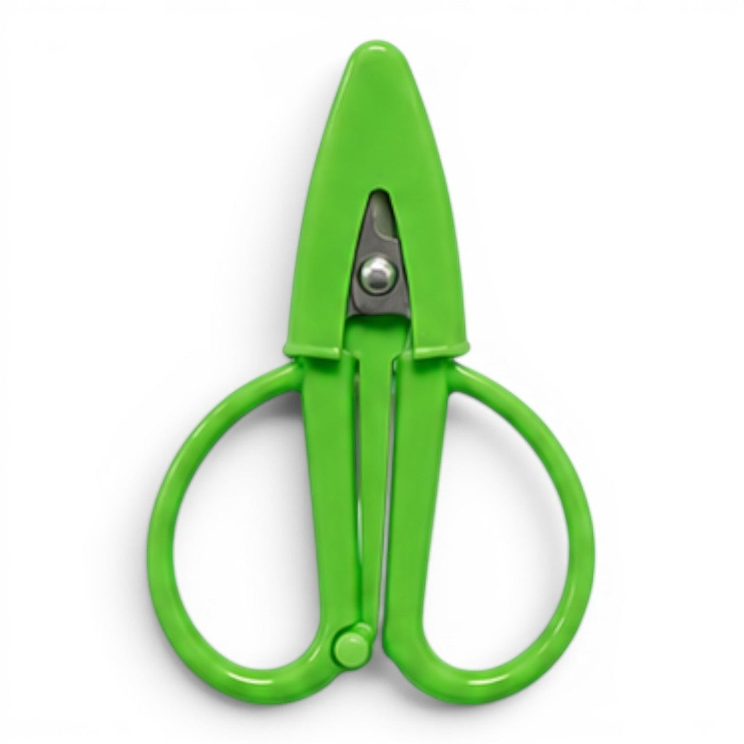 G&A Canvas Co clover green Super Snip mini thread scissors with integrated protective silicone sleeve