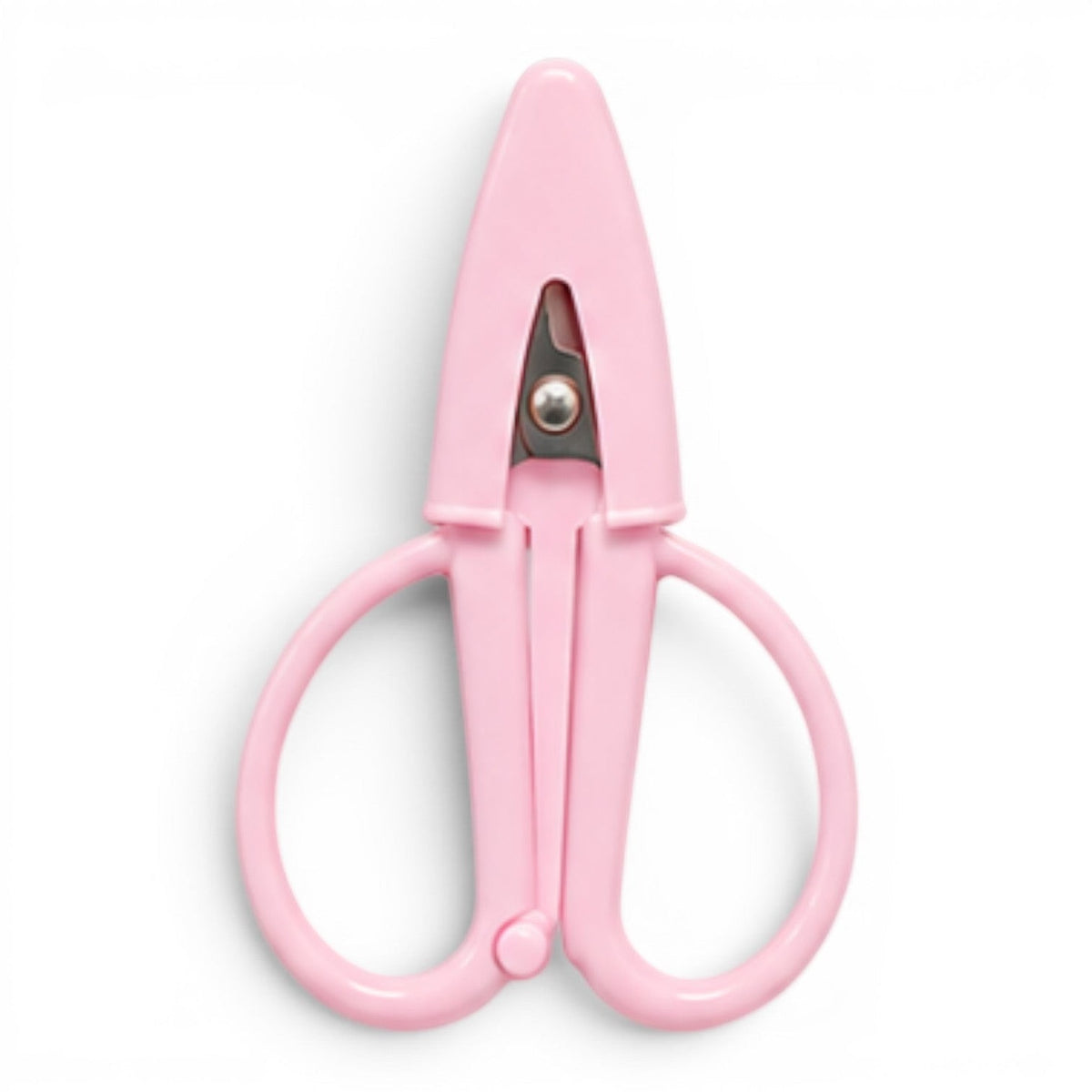 G&A Canvas Co Super Snip mini thread scissors in ballet pink with integrated protective silicone sleeve