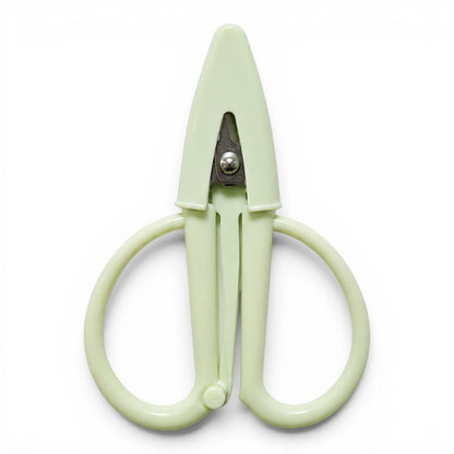 G&A Canvas Co sage green Super Snip mini thread scissors with integrated silicone protective sleeve