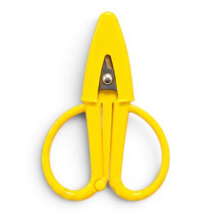 G&A Canvas Co yellow Super Snip mini thread scissors with protective silicone sleeve and stainless steel blades
